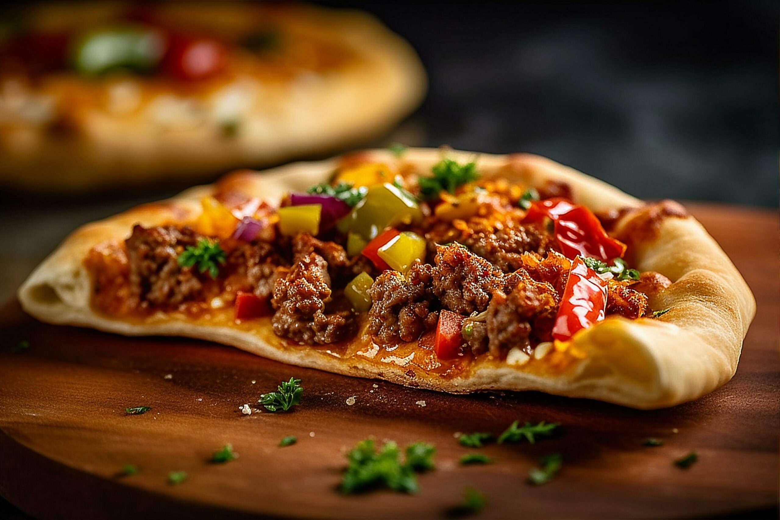 turkish pizza pita with meat ai generative free photo scaled